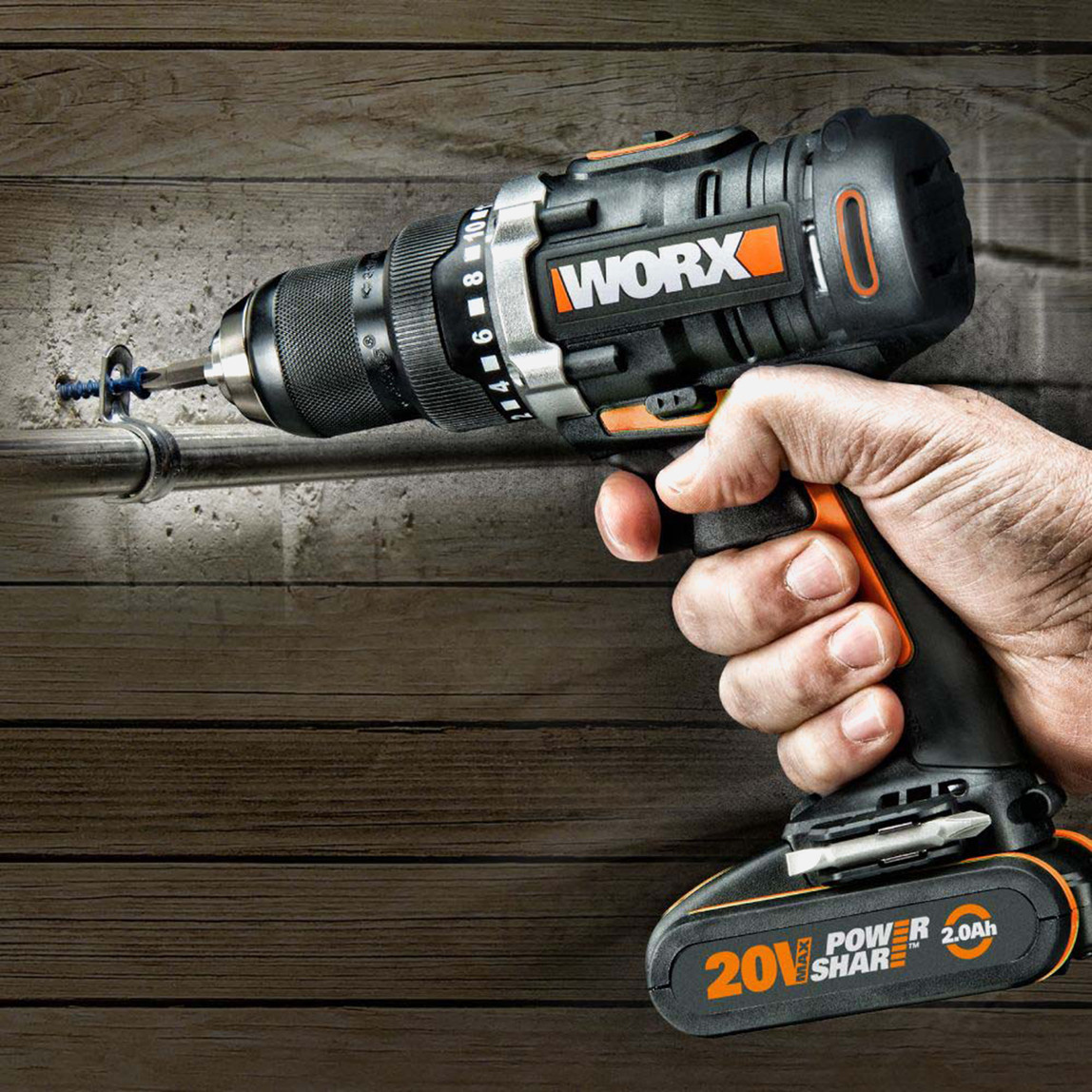    Worx WX102 20 V 2 Ah Çift Akülü Li-ion Darbeli Akülü Matkap   