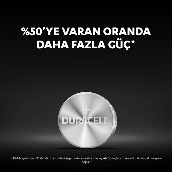 Duracell LR44 Alkalin Düğme Pil 1.5 Volt 2'li Paket 