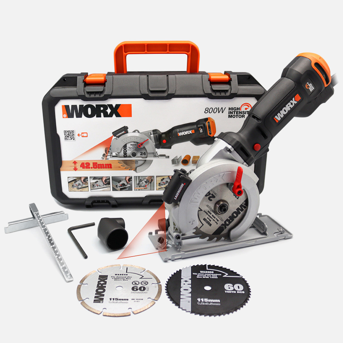    Worx WX437 800 W Profesyonel Çok Amaçlı Lazerli Daire Testere  