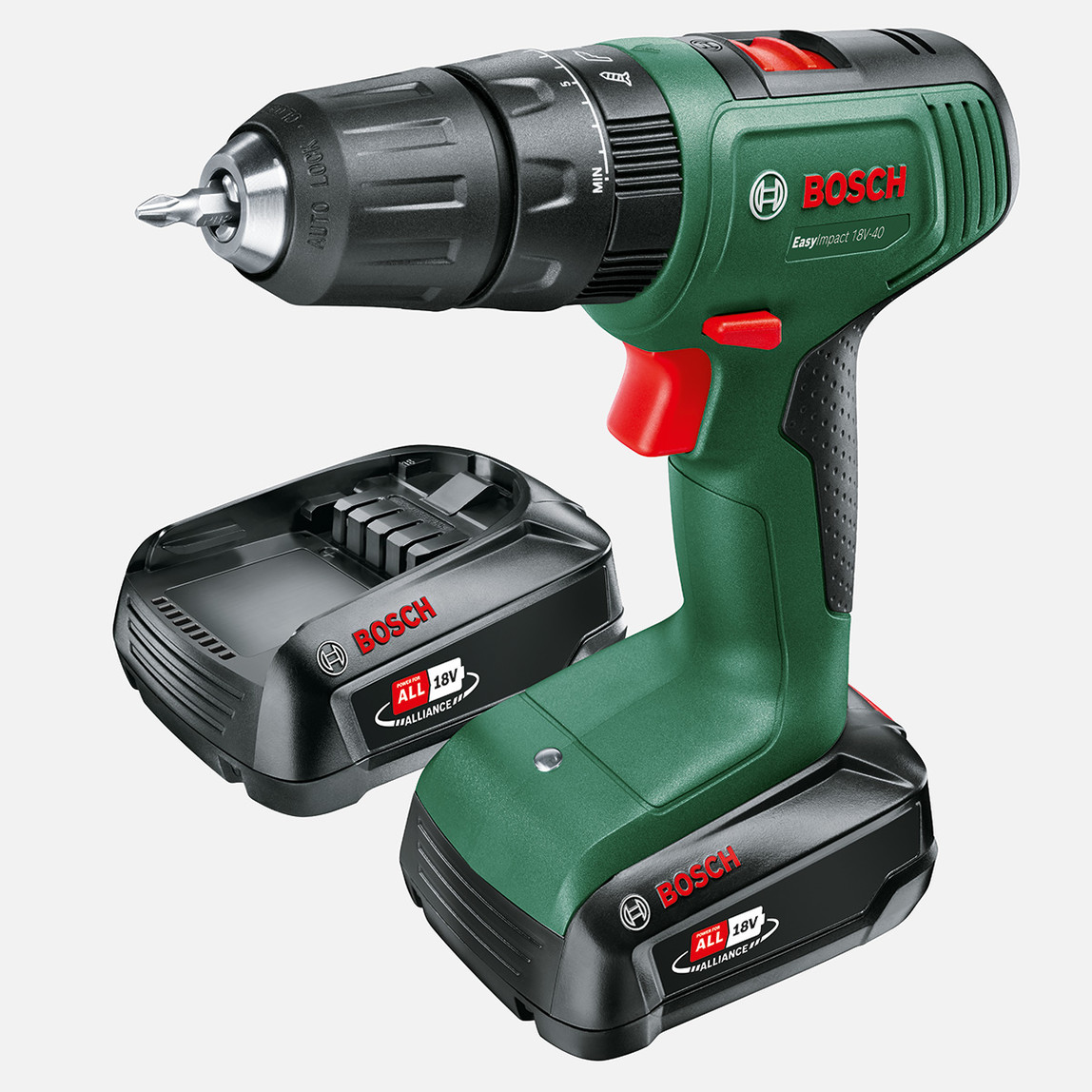    Bosch EasyImpact 18V-40 (2.0 Ah Çift Akü, AL18V-20)  