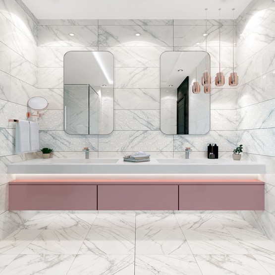 Bien Vigo Rektifiyeli Karo Parlak Beyaz 30 x 90 cm 1,89 m2