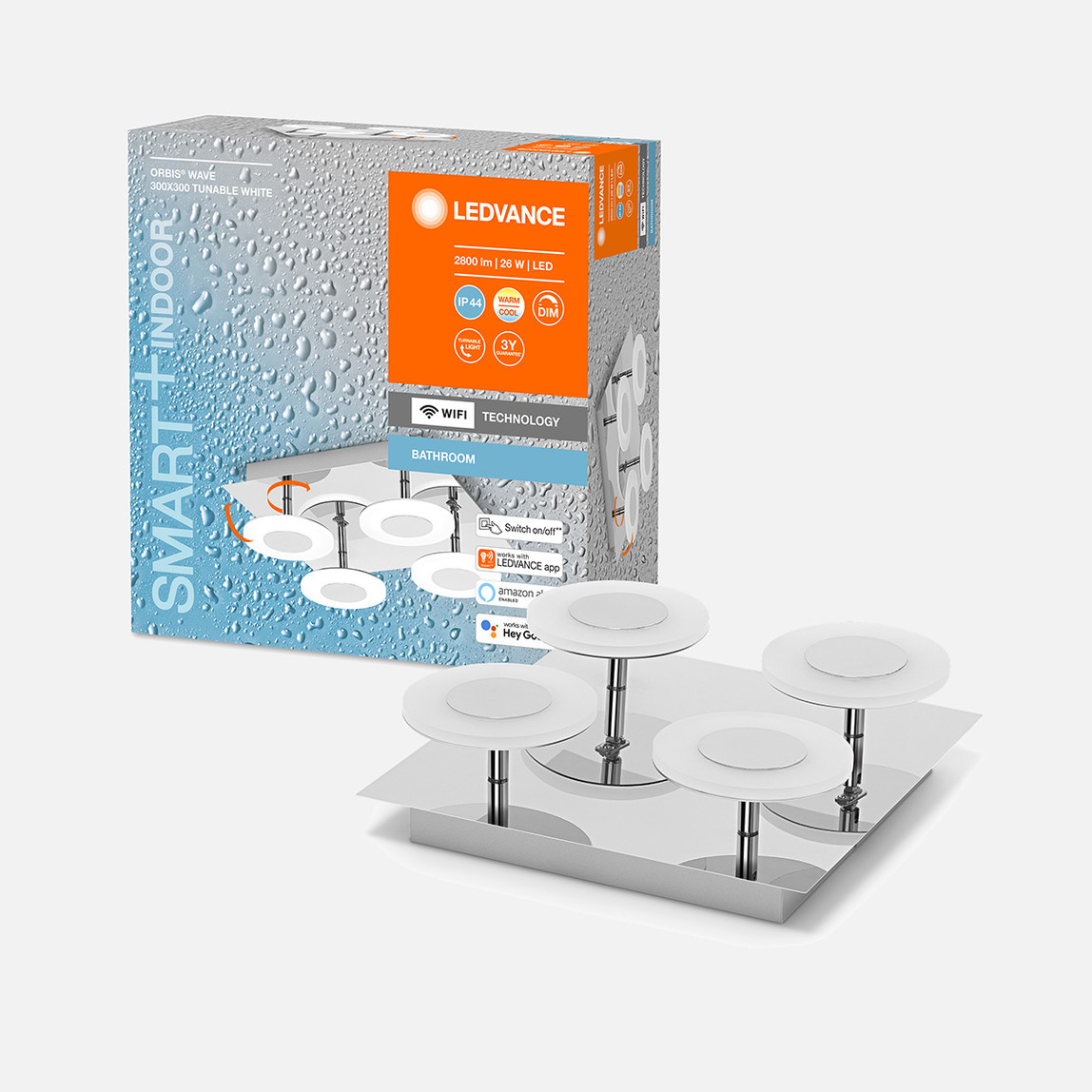    Smart Orbis Wave Wifi 26 W 4'lü Sıva Altı Gömme Led Spot 