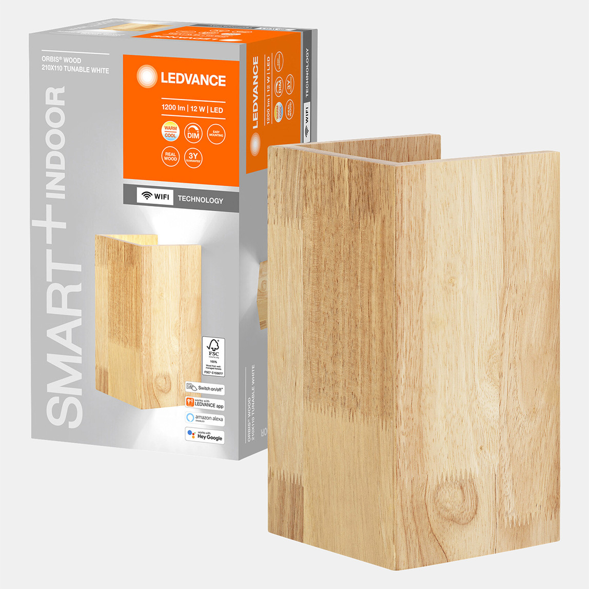    Smart Wi-fi Orbis Wood Aplik 21 cm  
