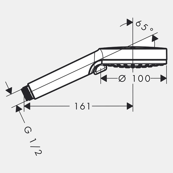 Hansgrohe Crometta 1 Jet El Duşu Beyaz-Krom