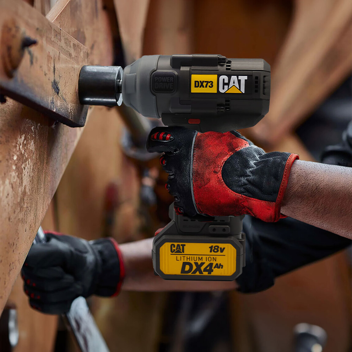   CAT DX73 18Volt 4.0 Ah. Çift Akülü 1700/2100Nm Kömürsüz Profesyonel Şarjlı Somun Sıkma 