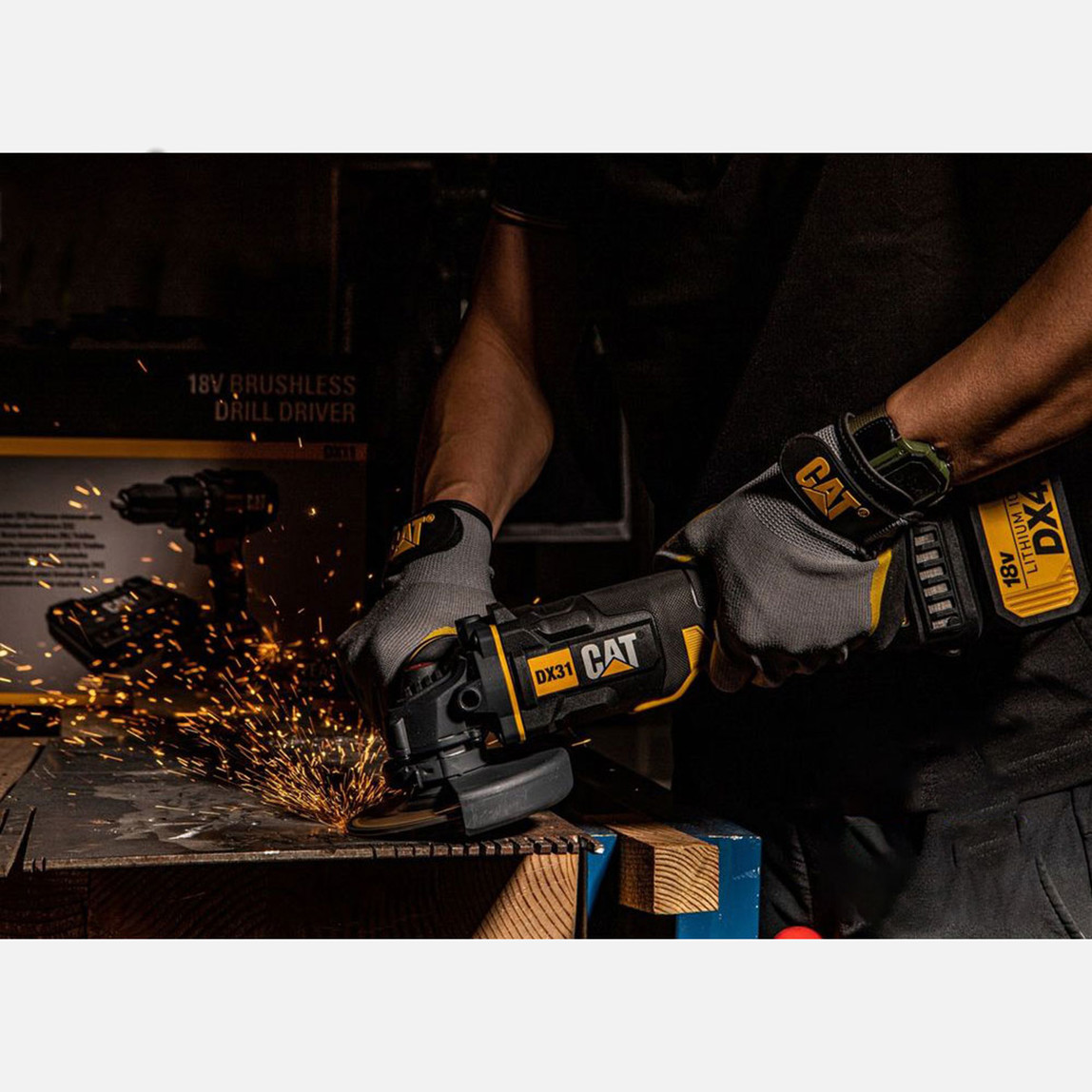    CAT DX31B 18Volt 115mm Kömürsüz Profesyonel Avuç Taşlama(Akü ve Şarj Cihazı Dahil Değildir.) 