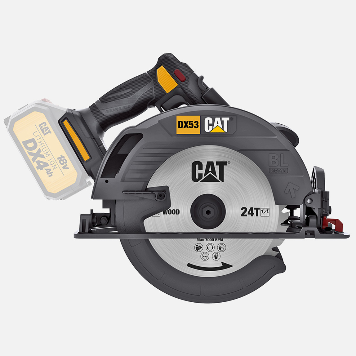    CAT DX53B 18Volt 185mm Kömürsüz Profesyonel Daire Testere (Akü ve Şarj Cihazı Dahil Değildir.) 