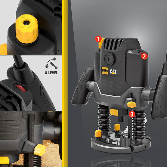 CAT DX89 2100Watt 12mm Profesyonel El Frezesi 