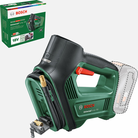 Bosch Universal Pump 18V Solo Akülü Hava Kompresörü  (Akü ve Şarj Cihazı Dahil Değildir.)