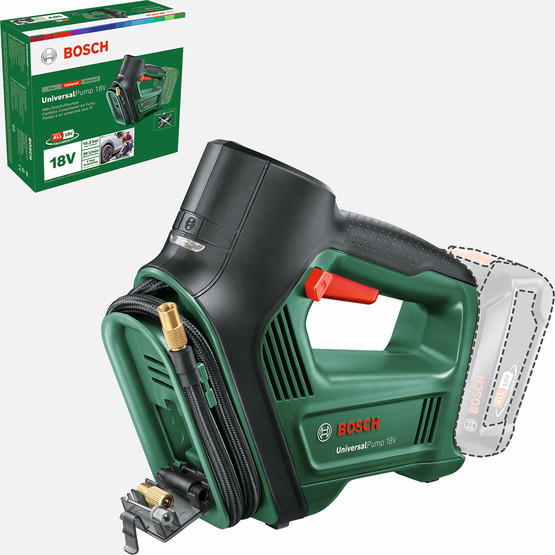 Bosch Universal Pump 18V Solo Akülü Hava Kompresörü  (Akü ve Şarj Cihazı Dahil Değildir.)