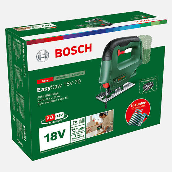 Bosch EasySaw 18V-70 Akülü Dekupaj Testere -Solo (Akü ve Şarj Cihazı Dahil Değildir.)
