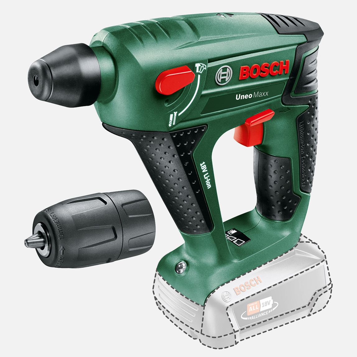    Bosch UNEO Maxx 18V Akülü Kırıcı Delici (Solo, Karton kutu) (Akü ve Şarj Cihazı Dahil Değildir.) 