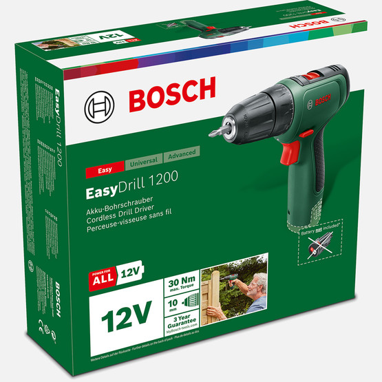 Bosch EasyDrill 1200 Solo Akülü Vidalama (Akü ve Şarj Cihazı Dahil Değildir.)