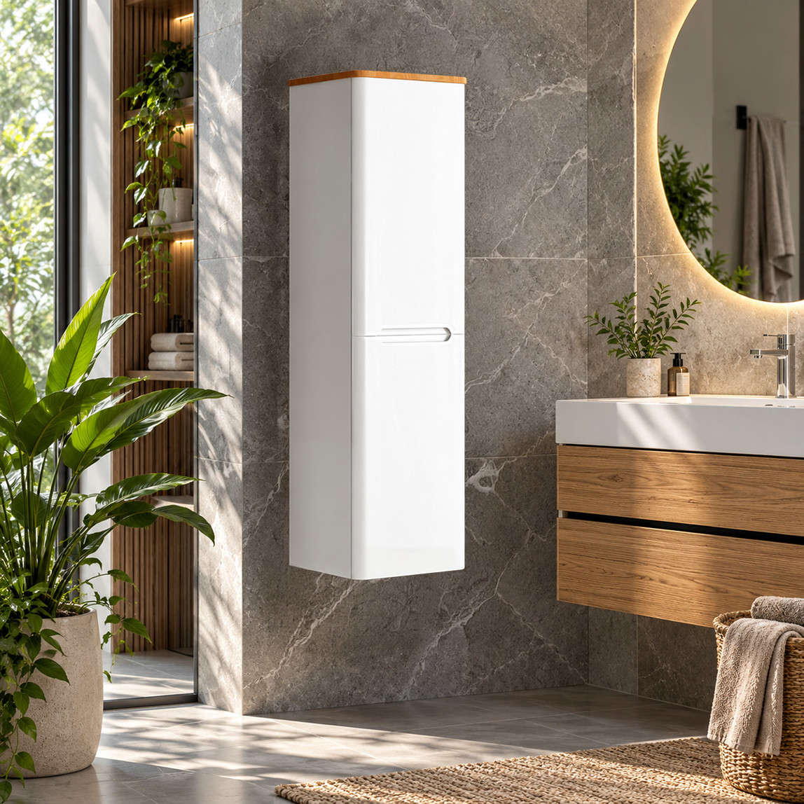    Gold Banyo Picasso 40 cm Banyo Boy Dolabı Beyaz 