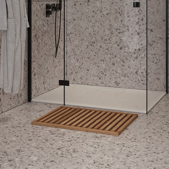 Gold Banyo  50 cm Banyo Duşakabin Önü Ceviz