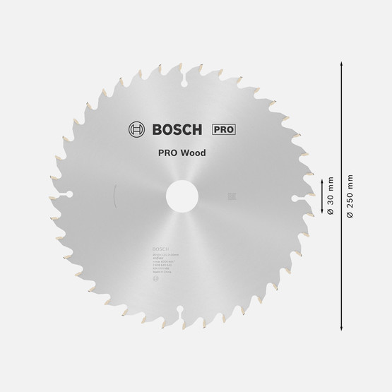 Bosch 2608640643 dairesel testere bıçağı Optiline Wood 250 x 30 x 3,2 mm, 40