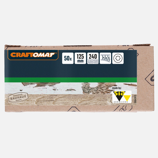 Craftomat Zımpara Kağıdı G240, 125 mm, 8D