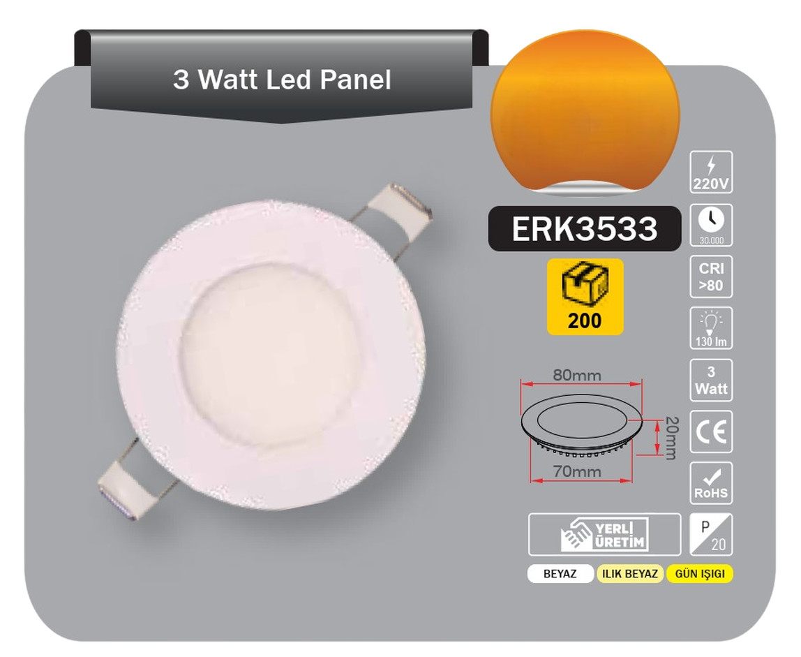    Tek-İş 10 W Beyaz Tekli Sıva Altı Gömme Led Spot 