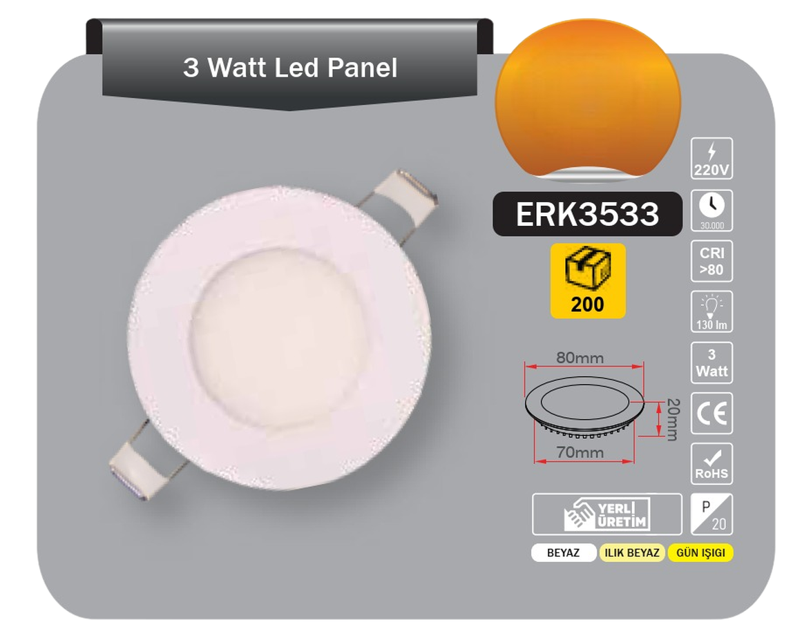    Tek-İş 10 W Günışığı Beyaz Kasa Tekli Sıva Altı Gömme Led Spot 