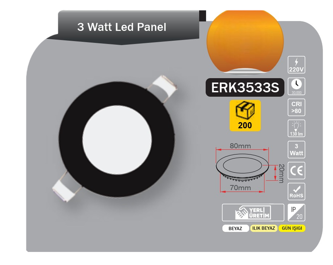    Tek-İş 10 W Beyaz Siyah Kasa Tekli Sıva Altı Gömme Led Spot 