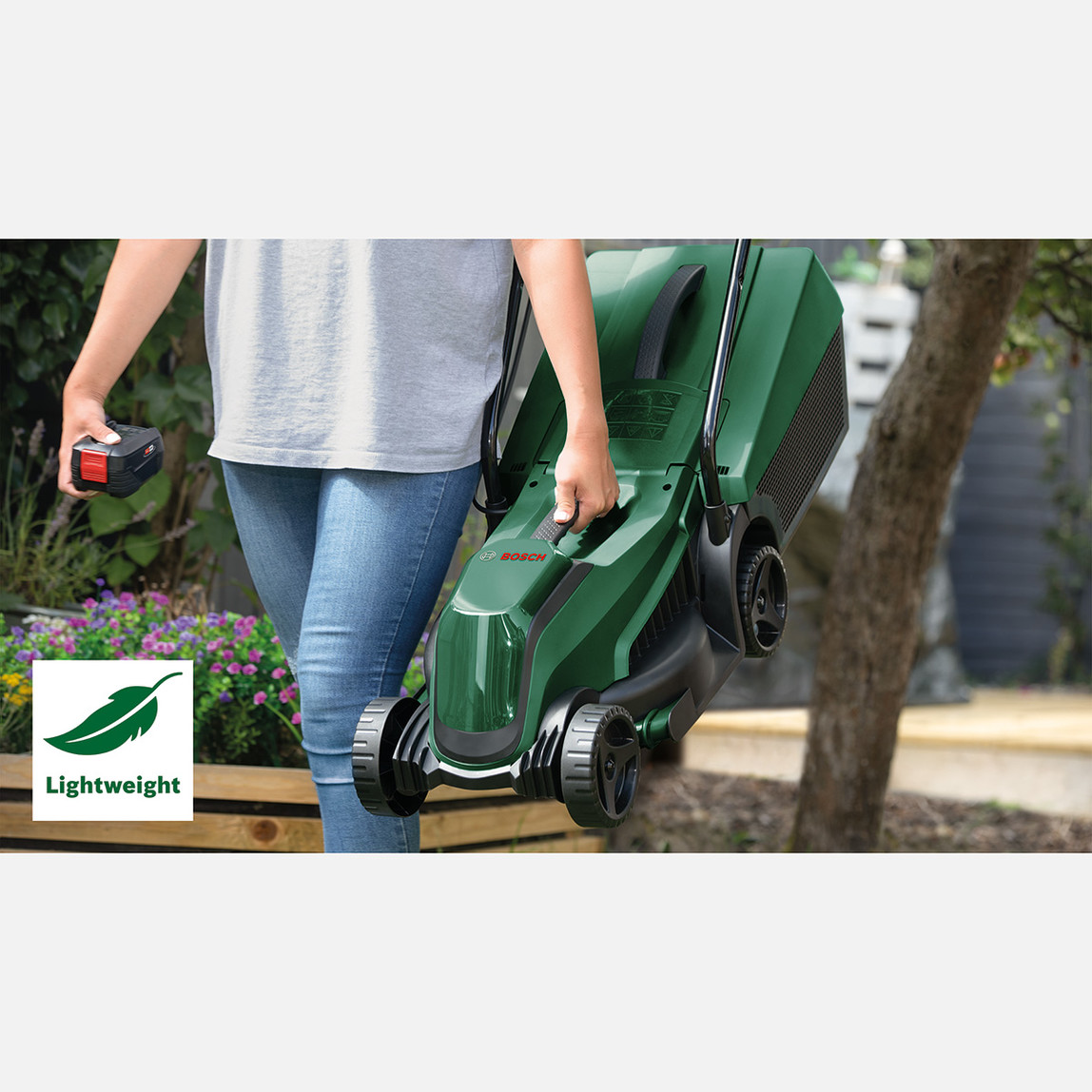    Bosch EasyMower+EasyGrassCut Set 18V Akülü Çim Biçme Makinesi 