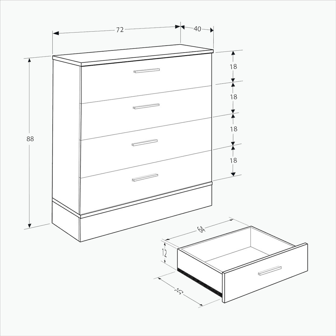    Adore Base 4 Çekmeceli Şifonyer  