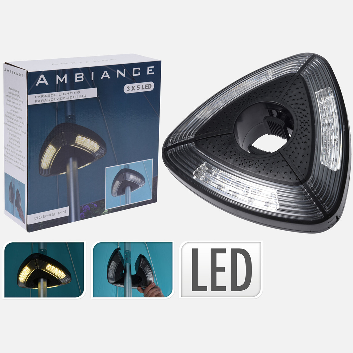    Çok Amaçlı 3x5 Led Şemsiye Işığı  