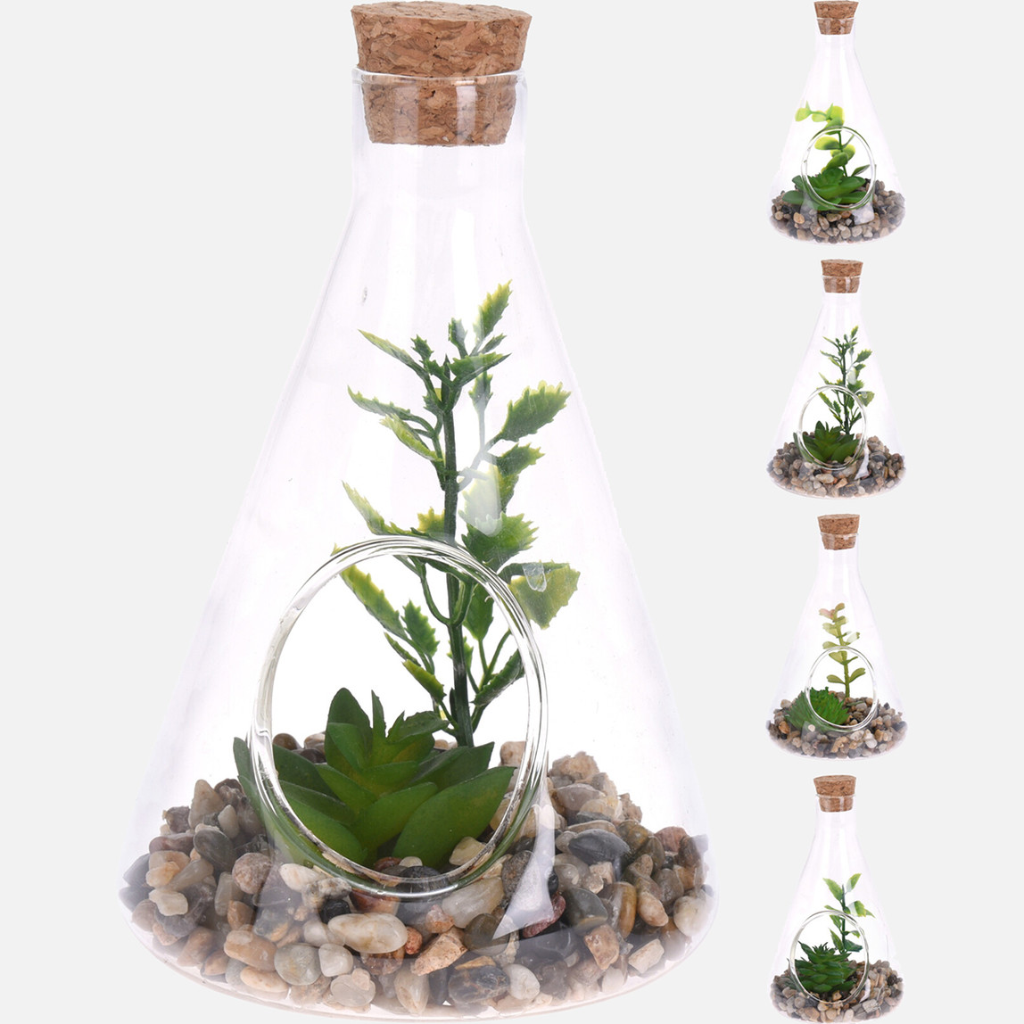    Cam Şişede Yapay Bitki 
