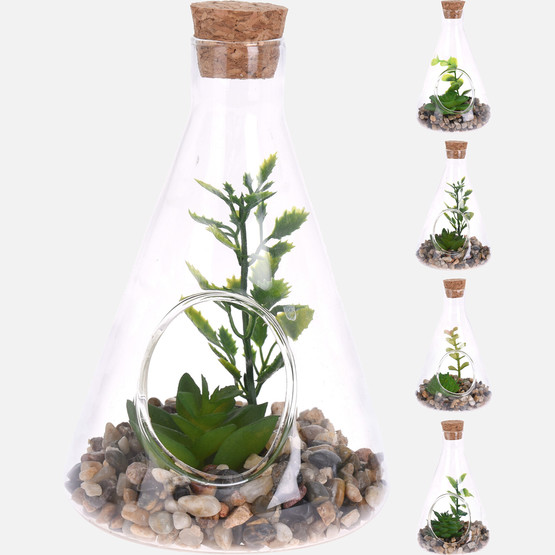 Cam Şişede Yapay Bitki