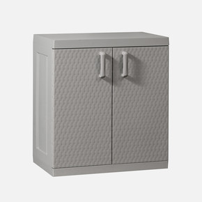 Rattan Mega 2 Raflı Plastik Dolap Gri