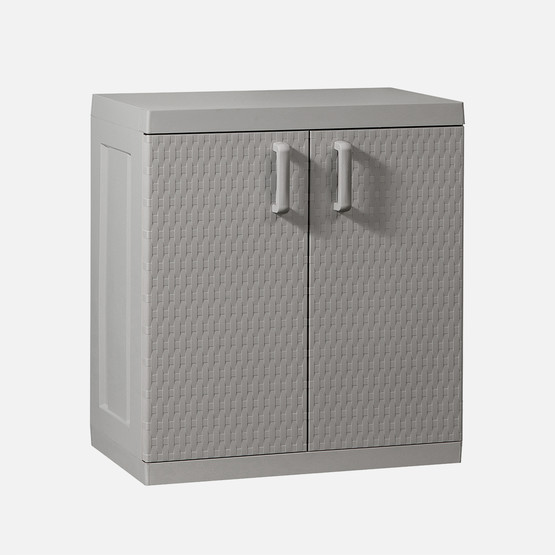 Rattan Mega 2 Raflı Plastik Dolap Gri