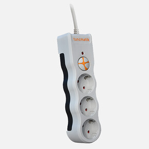 Tunçmatik TSK6136 3'lü 1050 Joule Siyah 1.5m Powersurge Akım Korumalı Priz 