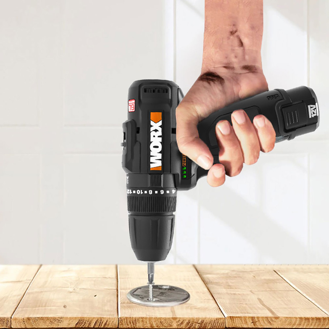    Worx WX121 12Volt/2.0Ah Li-ion Çift Akülü Kömürsüz Profesyonel Şarjlı Darbeli Matkap (5 Parça Aksesuarlı) 
