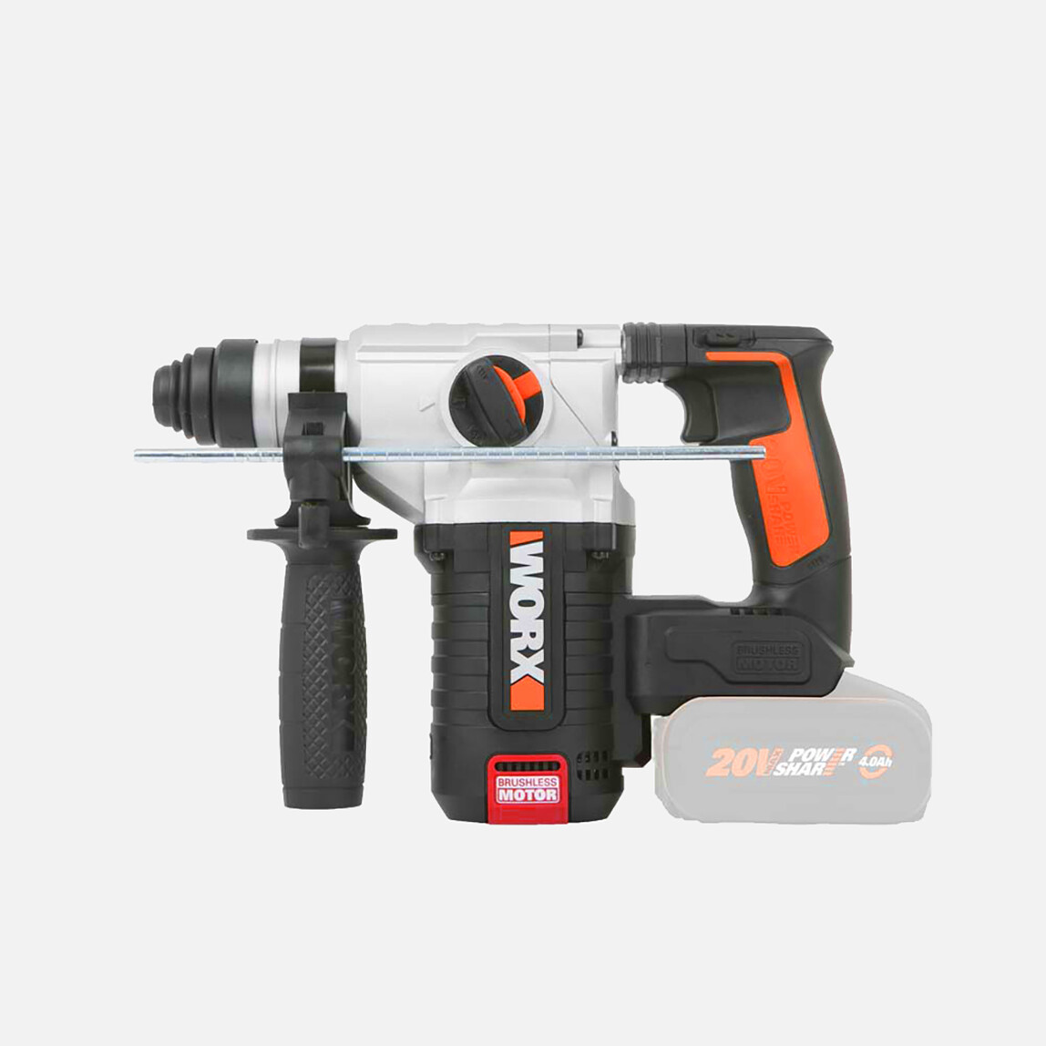    WORX WX380.9 20Volt 2.2J Profesyonel SDS-Plus Pnömatik Kırıcı Delici (Akü ve Şarj Cihazı Dahil Değildir.) 