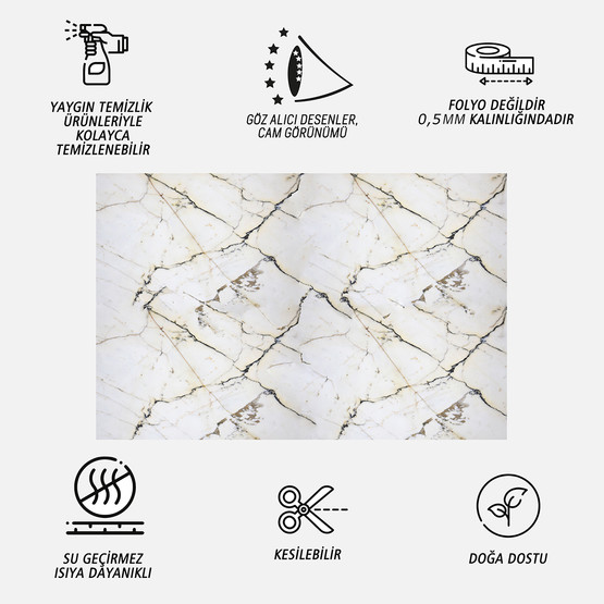 Tink Pvc Panel Çizgi Mermer Desenli 41 x 62 cm