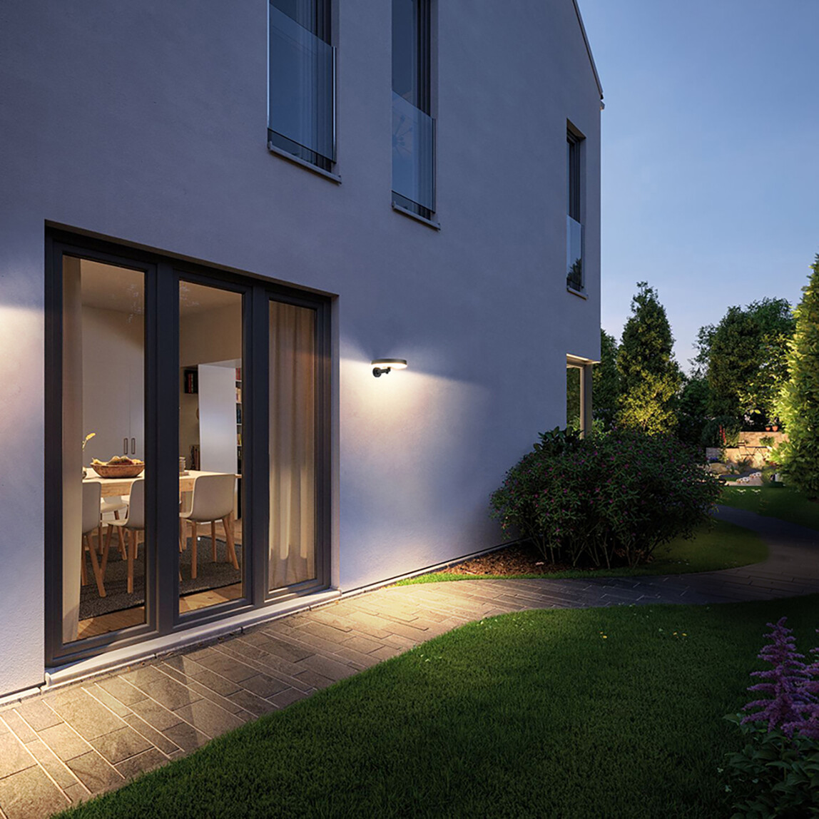    Solar Silindir Sensörlü Aplik 1000 Lümen Ip65     