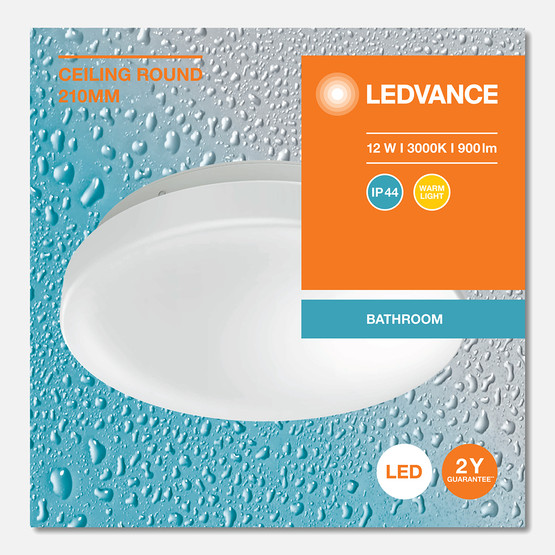 Ceiling Round 210 12W 830 Ip44E Led Plafonyer 12W Sarı 