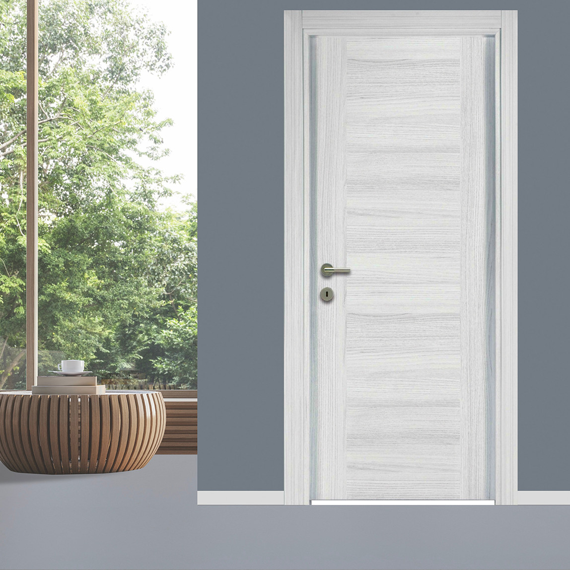    Agno Door Gök Meşe Melamin Kanat Dolu 81,3x197 cm 