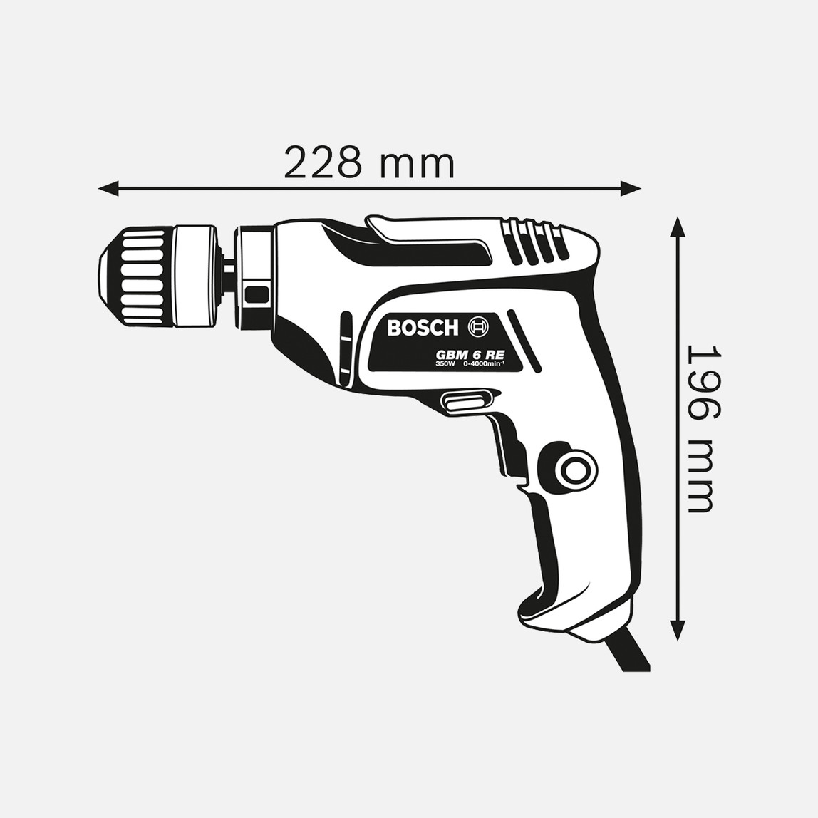    Bosch GBM 6RE Darbesiz Matkap  