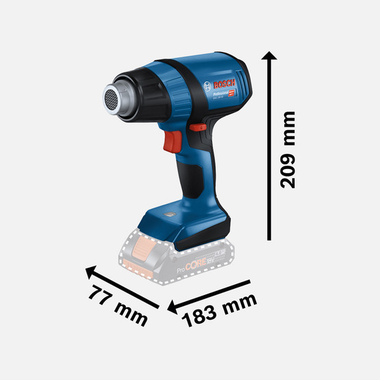 Bosch GHG 18V-50 Solo Sıcak Hava Tabancası (Akü ve Şarj Cihazı Dahil Değildir.)