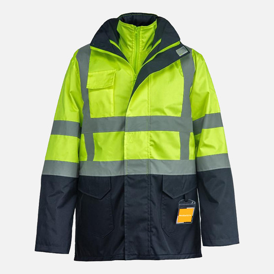 WP100-M Oxford Parka-Sarı Lacivert-Beden:M 