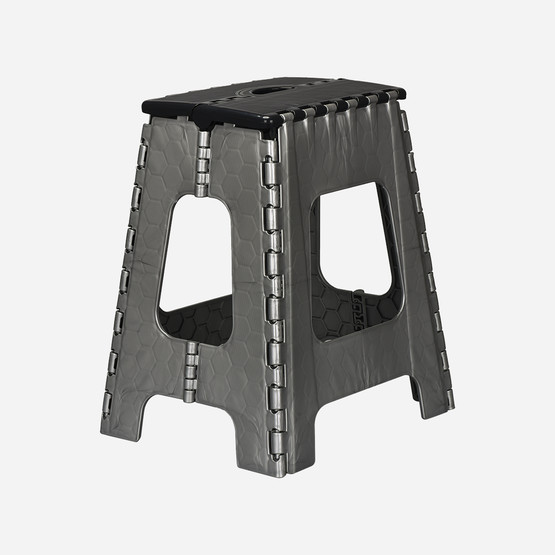 Katlanır Tabure Merdiven Uzun Gri 