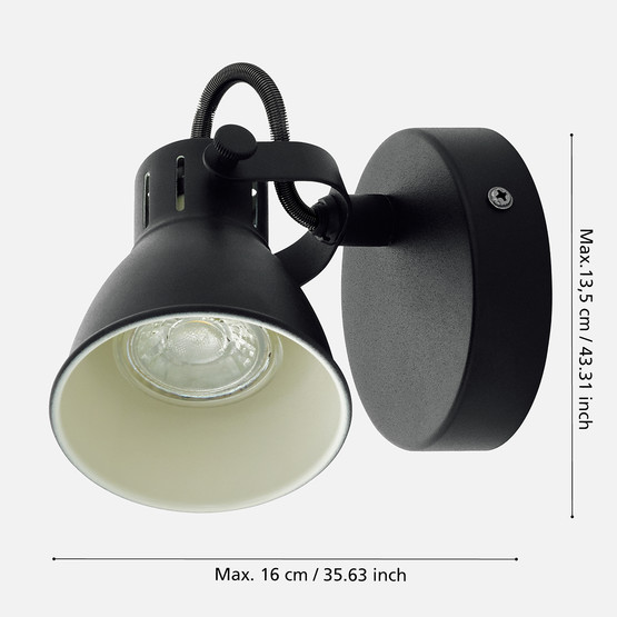 Seras 3 W Siyah Gu10 Tekli Sıva Üstü Led Spot