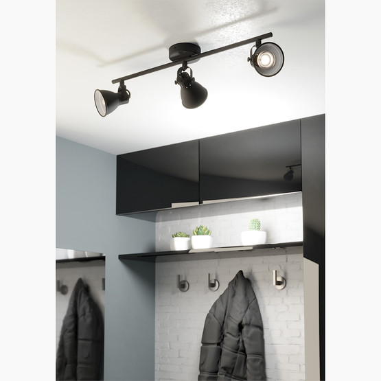 Seras 3 W Siyah Gu10 3'lü Sıva Üstü Led Spot