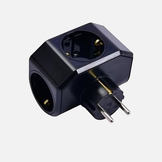  Yonca Plus Siyah 3'lü Çocuk Korumalı Topraklı Priz 