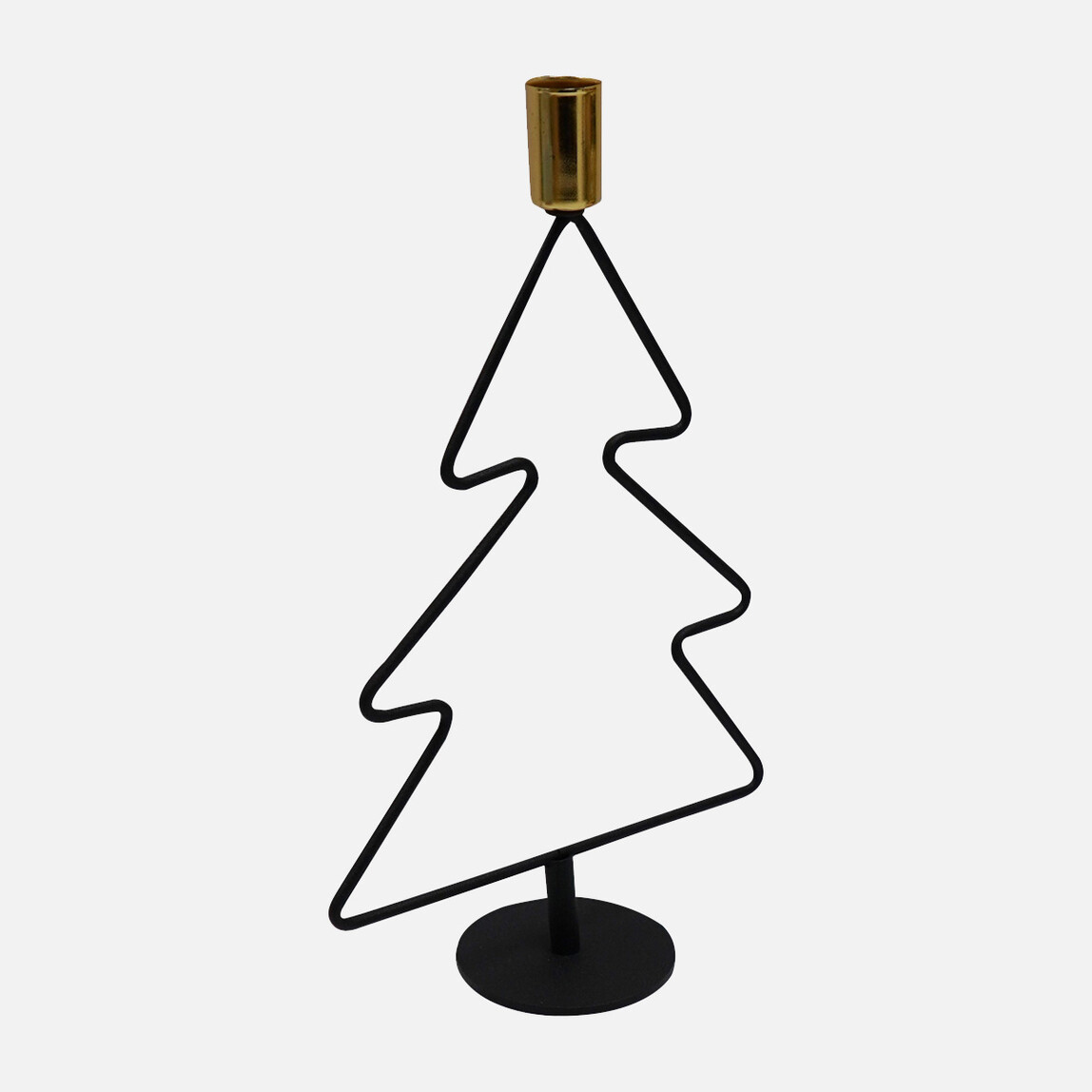    Çam Tekli Şamdan Siyah  