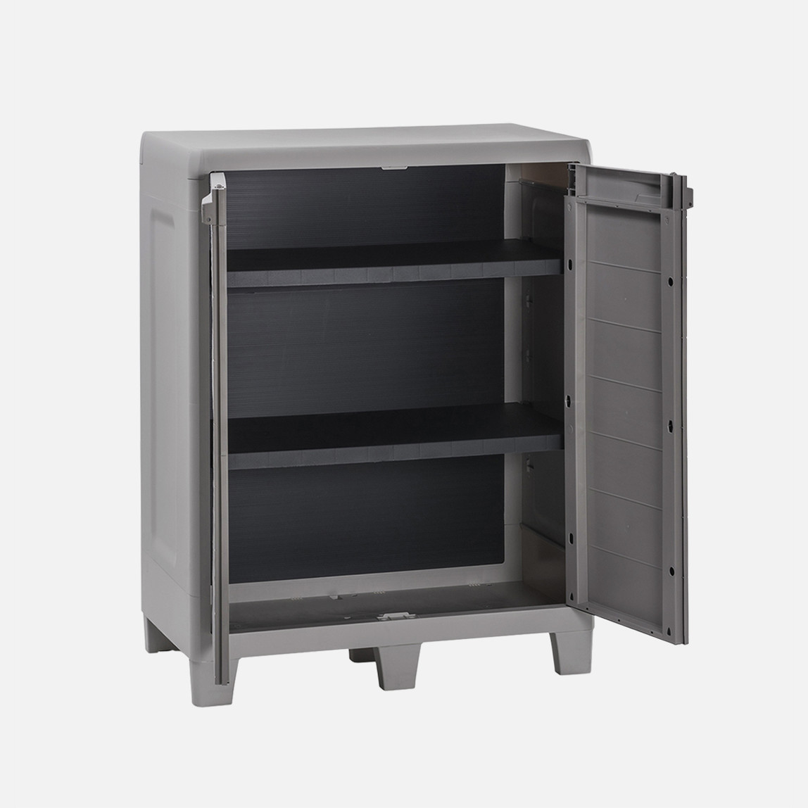    Toomax Woody's XL Base 2 Raflı Plastik Dolap Gri 