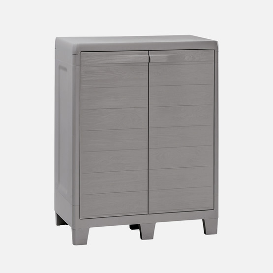 Toomax Woody's XL Base 2 Raflı Plastik Dolap Gri