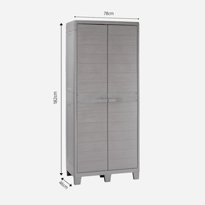 Toomax Woody's XL 4 Raflı Plastik Dolap Gri