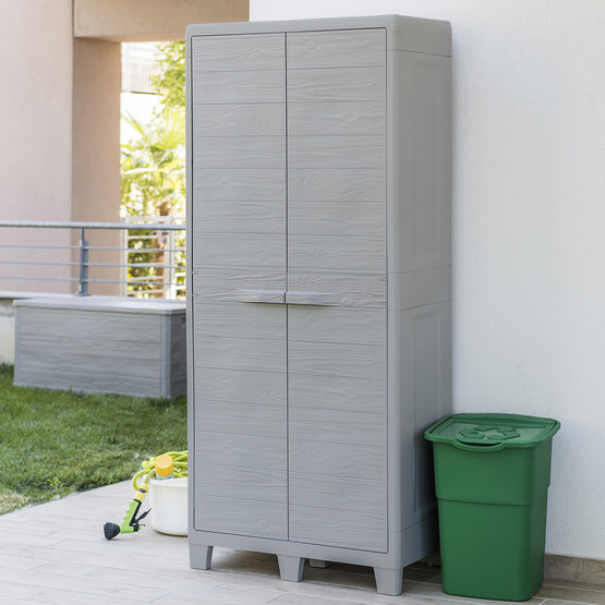 Toomax Woody's XL 4 Raflı Plastik Dolap Gri